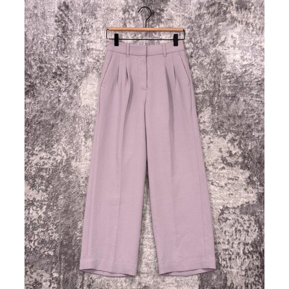 Wilfred The Effortless Pants 00 Short Womens Aritzia Crepette Trouser Purple - Picture 1 of 7